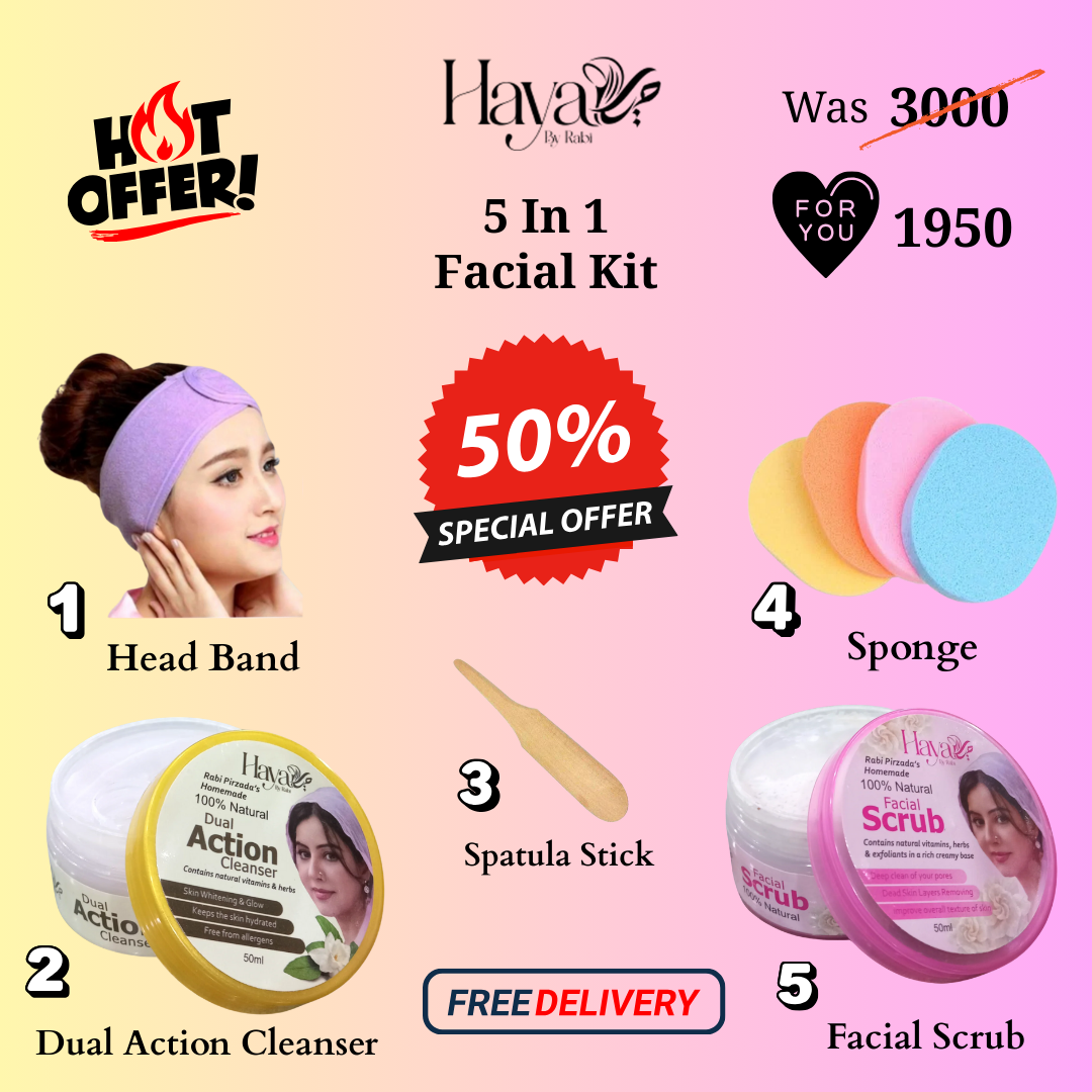 Haya By Rabi - 5 in 1 Organic Facial Kit