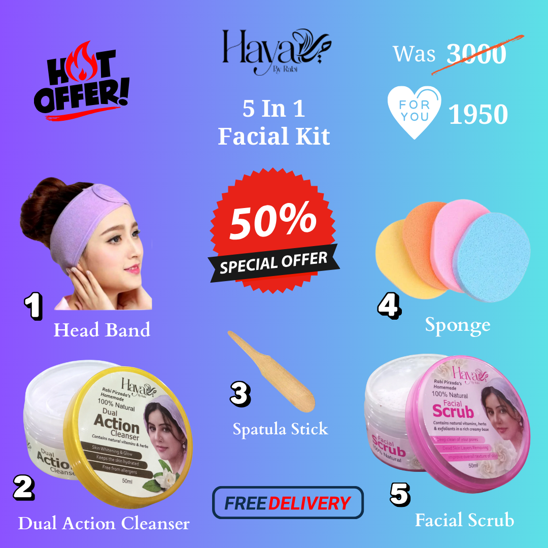 Haya By Rabi - 5 in 1 Organic Facial Kit