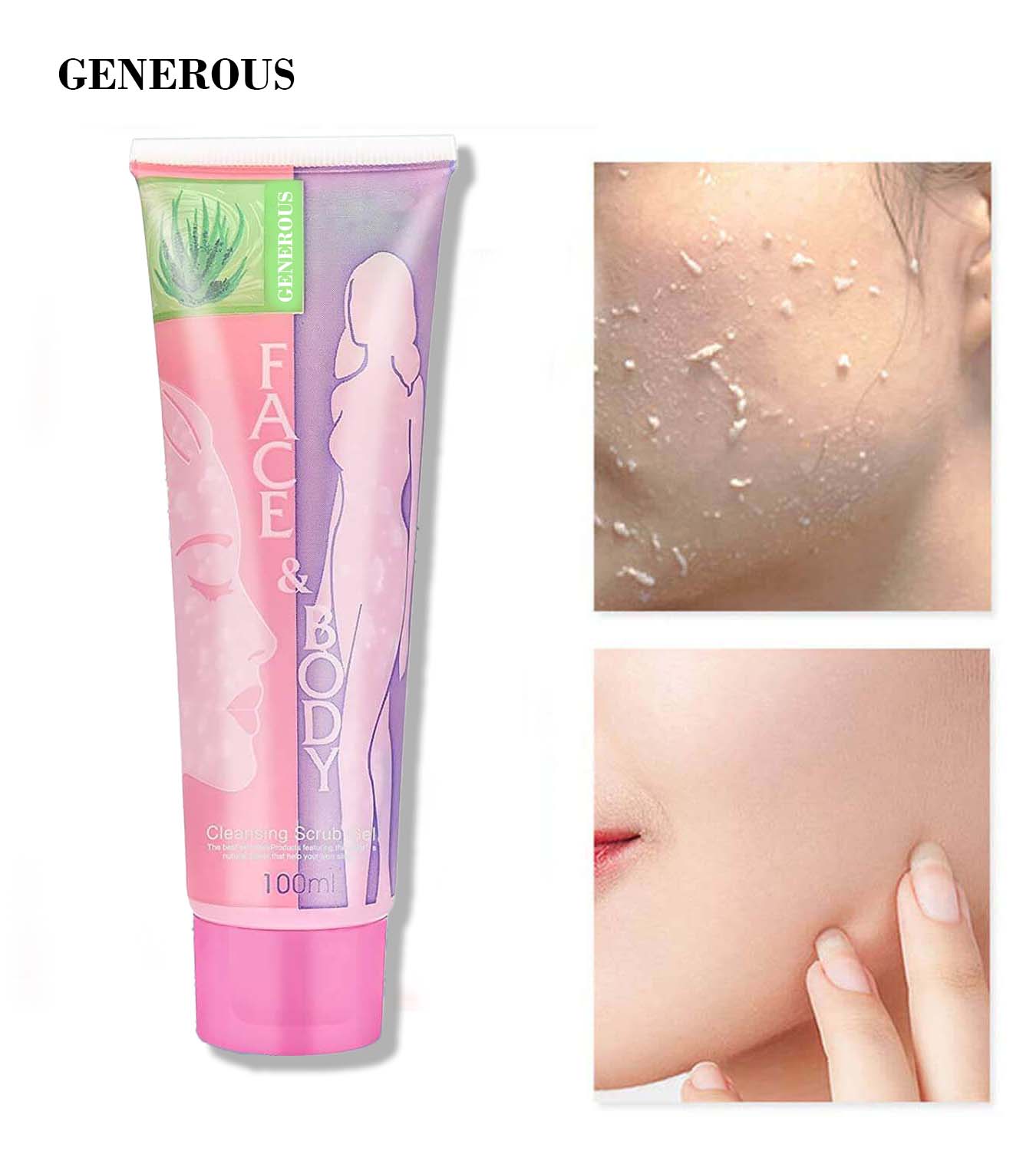 Face and Body Brightening & Exfoliating Cleansing Scrub Gel