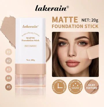 Matte Waterproof Skin Tint Foundation Stick with Brush Multi Use