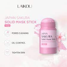 LAIKOU Japan Sakura Solid Mask Stick Cleansing Pores Oil-control Tighten Skin Even Skin Tone